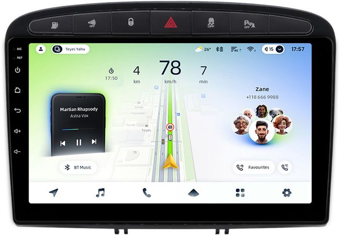 Магнитола для Peugeot 308 2007-2014, 408 2012-2022 - Teyes CC4L-DTS монитор 9" IPS, Android 14, Быстрая, Snapdragon 662, CarPlay, 4G SIM-слот
