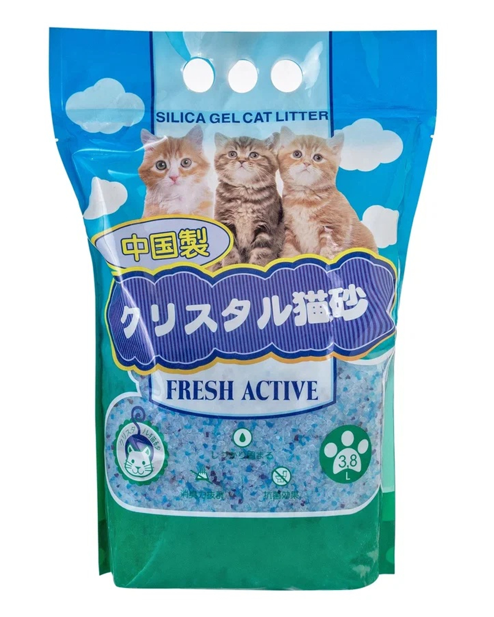 Наполнитель HAKASE AREKKUSU Crystals силикагель для кошек 3,8 л