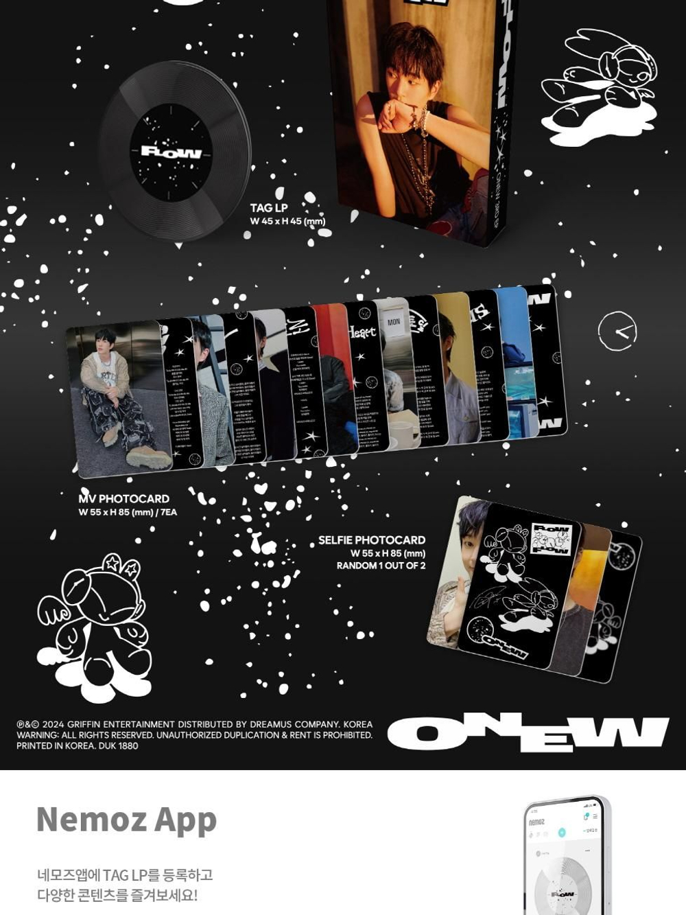 Альбом ONEW - FLOW 3rd Mini Album NEMO 3 Version SET