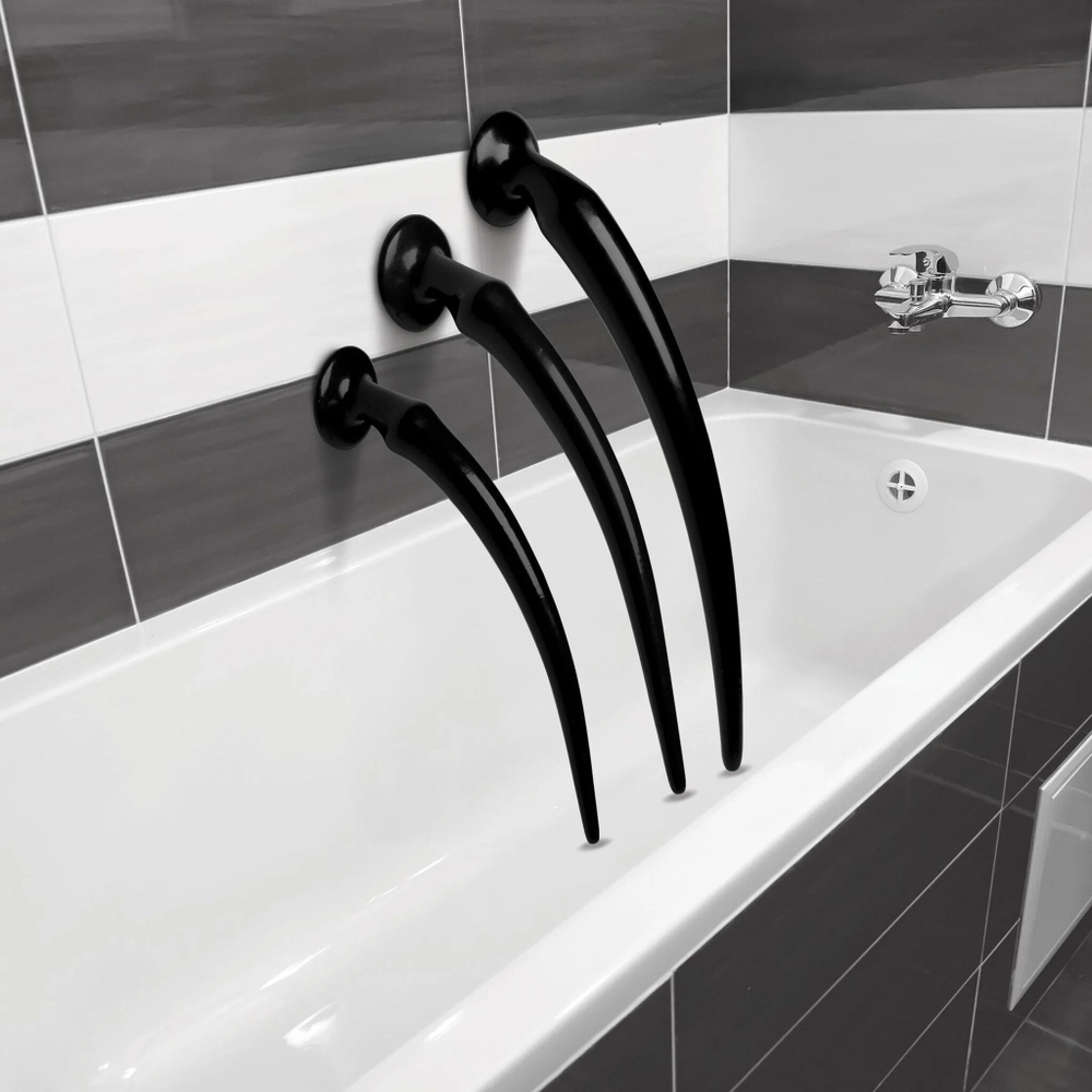 Набор из 3 черных больших гибких анальных стимуляторов Slim Tapered Anal Hose Trainer Set (Цвет: черный)