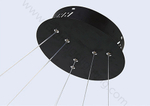 Pendant Led design lamp  Corona by SONNEMAN D40 (Black)