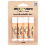 Mild By Nature, Sierra Bees™, органические бальзамы для губ, с ароматом грейпфрута, 4 шт. в упаковке, 4,25 г (0,15 унции)
