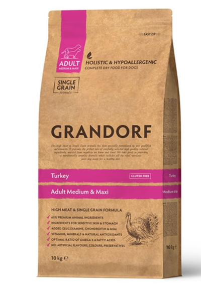 GRANDORF DOG Turkey MED&MAXI (Грандорф Мед Макси Туркей) сухой корм для собак 10кг