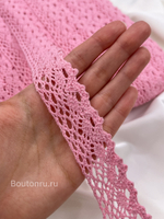 Кружево плетеное розовое