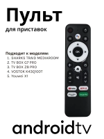 Пульт G7 PRO для IP-TV приставок и телевизоров VOSTOK PDUHBT048 с голосовой функцией и батарейками в комплекте  ( батарейки в комплекте) с голосовым управлением PDUHBT048