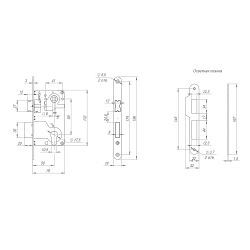 Корпус замка AJAX METLS25-50 CP хром /45925/