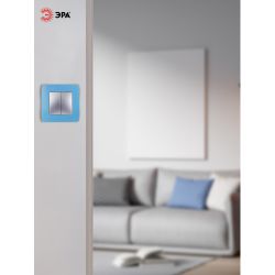 12-5001-28 ЭРА Рамка на 1 пост, Эра12, голубой | Эра 12