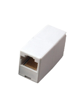 Проходник комп. гнездо-гнездо 8P-8C бел. Rexant 03-0101