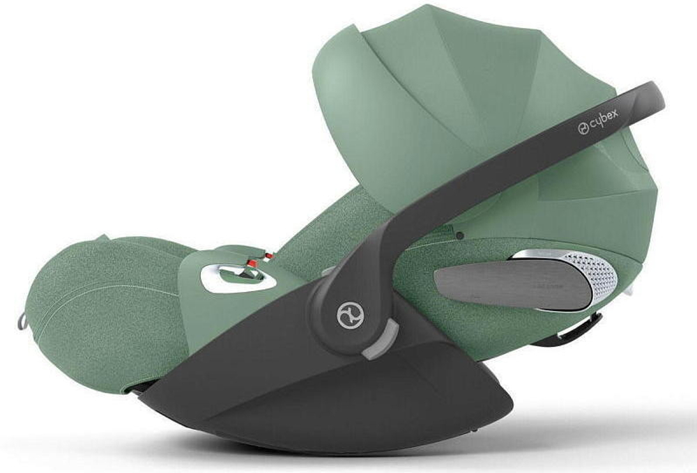 Коляска Cybex Coya Matt Black Frame Cloud T i-Size Leaf Green Plus Leaf Green с дождевиком