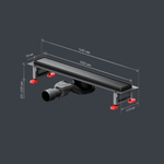 Трап для душа линейный, универсальный затвор Tile, 50 см AM.PM MasterFlow W01SC-U11-050-04BM