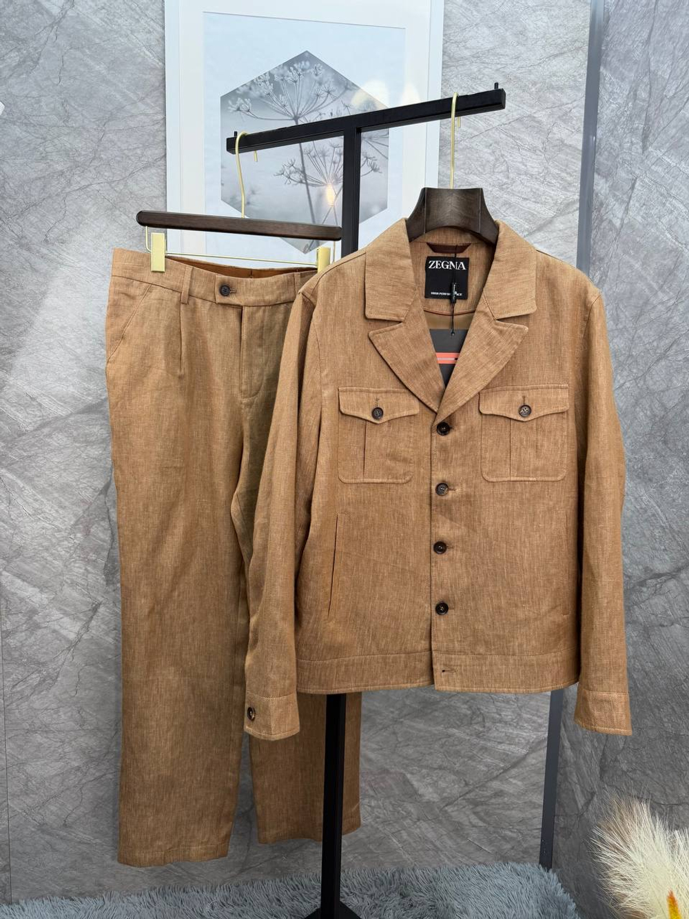 Льняной костюм Zegna
