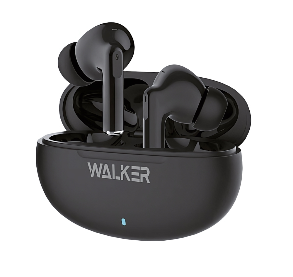Наушники WALKER WTS-60, шумопод. ENC, независ. работа наушников, черные