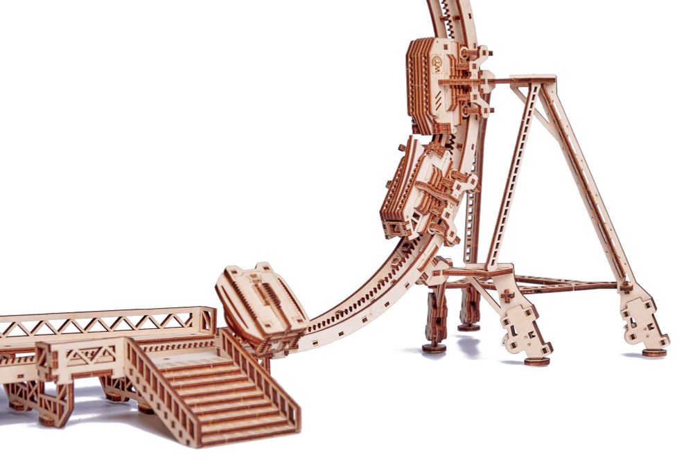 Механическая сборная модель из дерева Wood Trick Большие Американские горки
