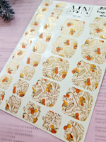 Плёнки для педикюра Wraps stickers SF-146 (комбинированные с фольгой)