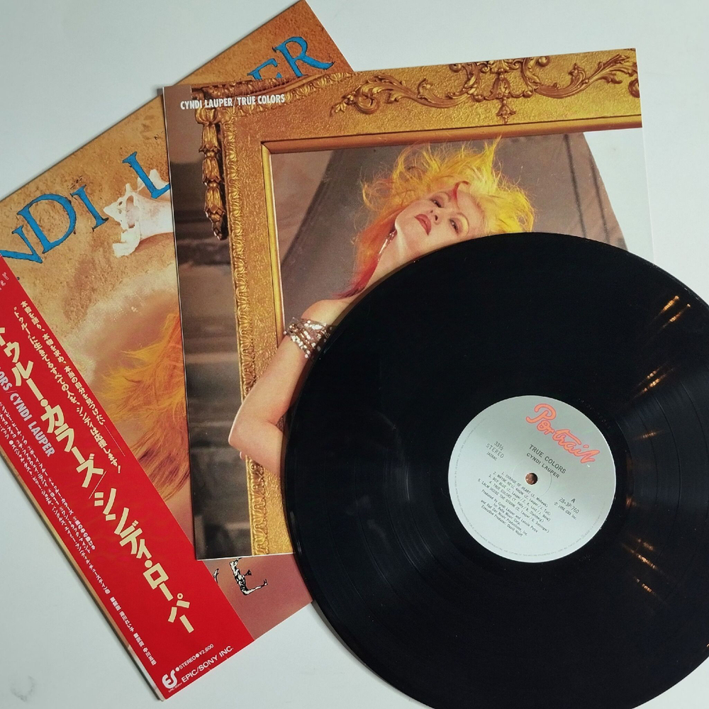 Винтажная виниловая пластинка LP Cyndi Lauper True Colors (Japan 1986) (Obi)