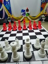 Фигуры 2в1 шахматные ГИГАНТСКИЕ (король 61 см) красно-белые