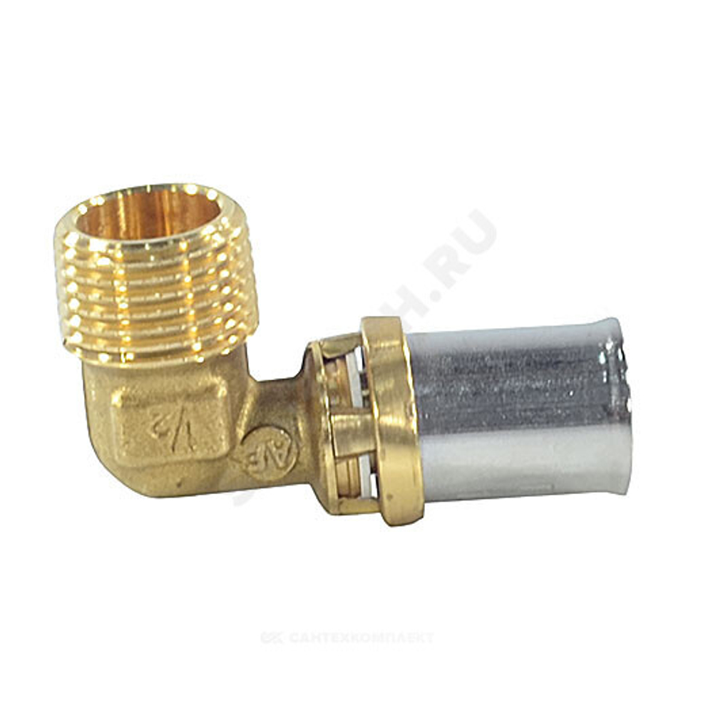 Угольник для МП/PE-X труб латунь пресс Дн 26х1"х90гр НР RM127 Giacomini RM127Y058