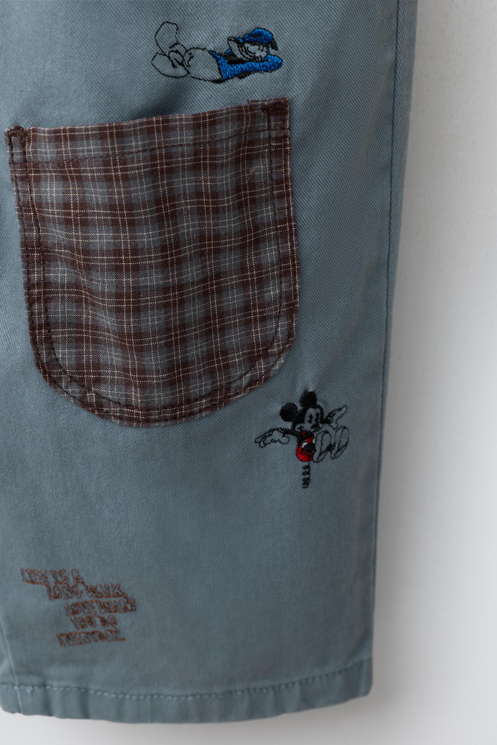 ZARA БРЮКИ-БАГГИ MICKEY MOUSE © DISNEY, СЕРО-СИНИЙ