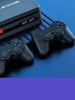 Портативная игровая консоль 2.4G Wireless Controllers Gamepad 64ГБ / Приставка M8 4K HD 10289 игр / Подключение к TV, контроллер для PS1/FC/GBA ретро