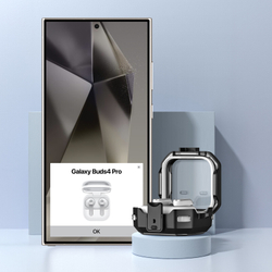 Чехол с черными рамками из TPU и PC для наушников Samsung Buds4 и Buds 4 Pro, серия SECD Series Case от Dux Ducis