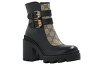 Gucci Wmns Ankle Boot "Buckles - Black Beige" Women"s