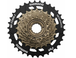 Трещотка  Shimano MF-TZ500-7, 14-28T чёрный/бронзовый