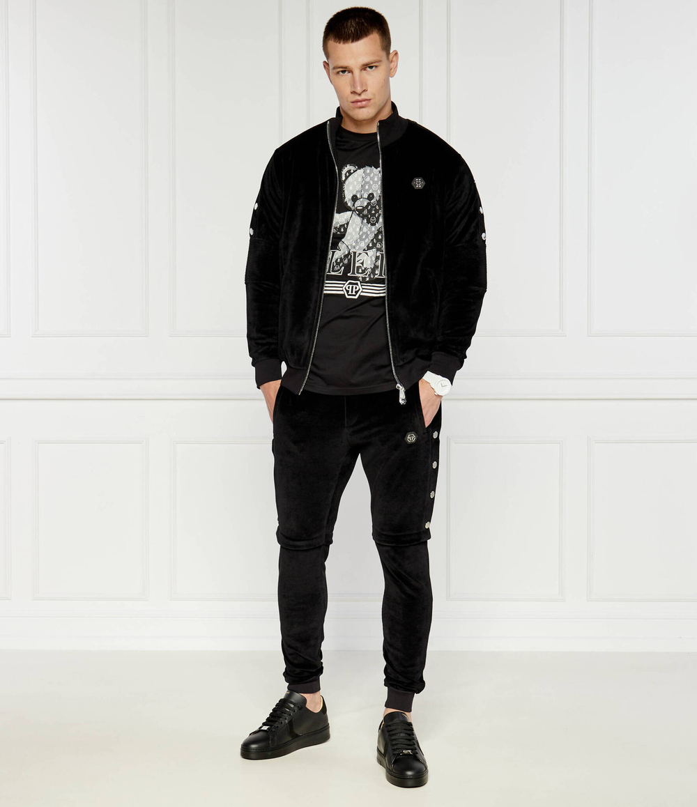 Кожаные кроссовки arrow force Philipp Plein - черный(MSC3998 PLE005N)