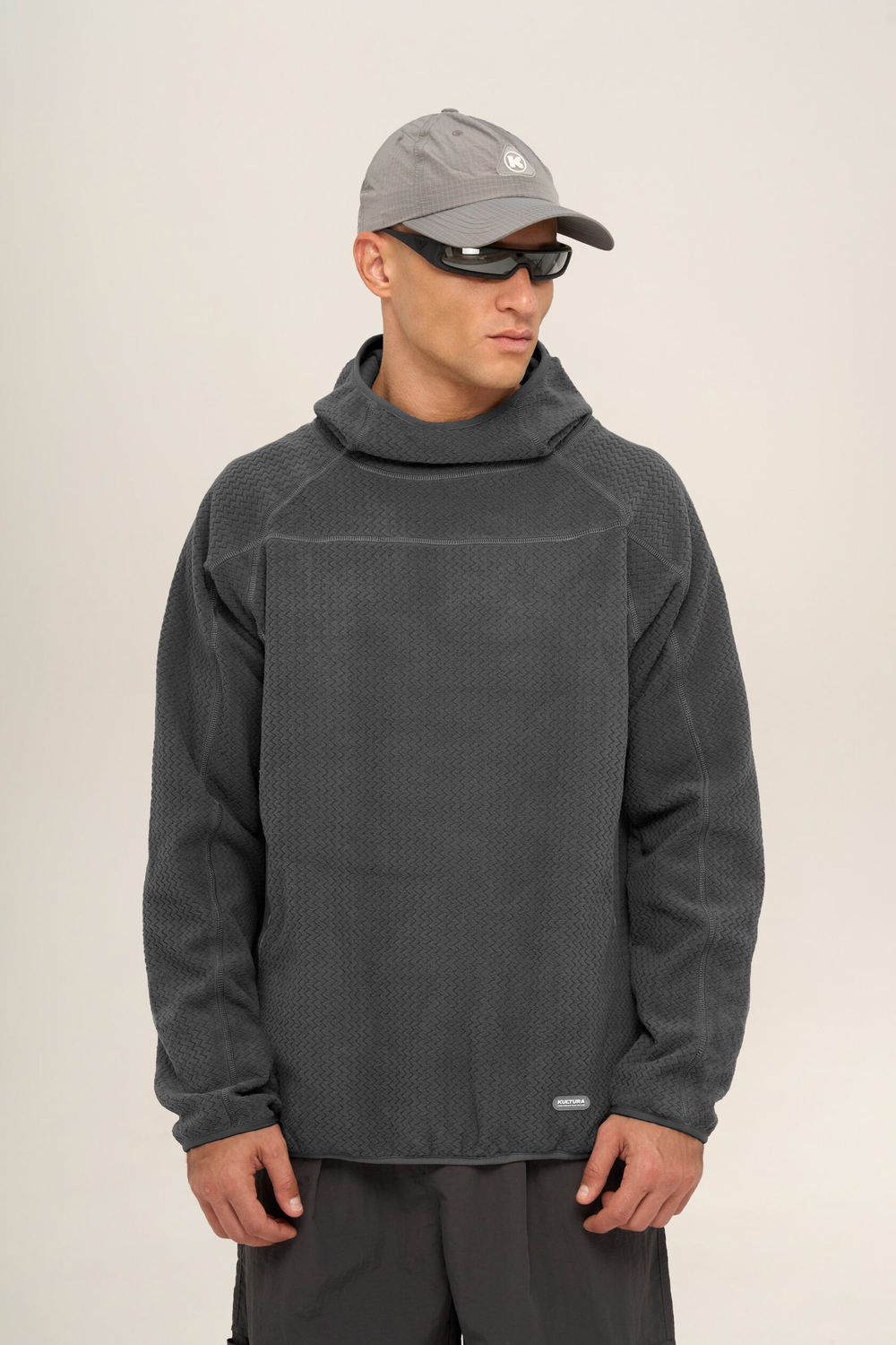 Худи KUL'TURA "ZIGZAG FLEECE" Серый