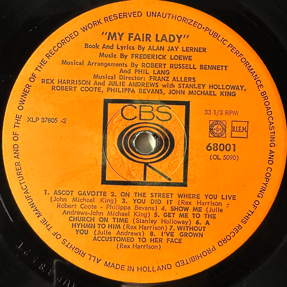 My Fair Lady - Original Cast, Recorded In London (Голландия)
