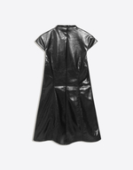 Женское мини-платье из искусственной кожи с высоким воротником - BERSHKA