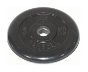 Диск обрезиненный Barbell d 51мм 5 кг мет. втулка*