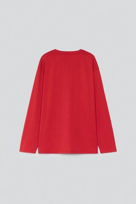 ZARA X BAISI GUADAGNINO ФУТБОЛКА С КОНТРАСТНЫМ ПРИНТОМ, КРАСНЫЙ
