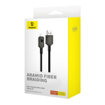USB-A - Lightning Кабель Baseus Unbreakable Charging+Data 2.4A 2m - Cluster Black