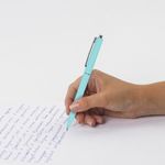 Ручка шариковая автоматическая BRAUBERG X17 PASTEL, 1шт, СИНЯЯ, стандартный узел 0,7 мм, линия письма 0,5 мм, 144155