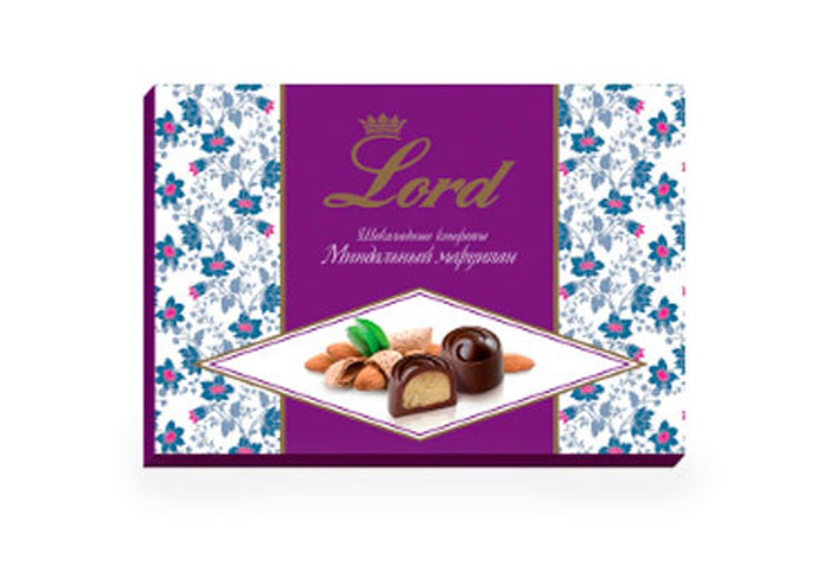 Шоколадные конфеты миндальный марципан "Lord", 155г