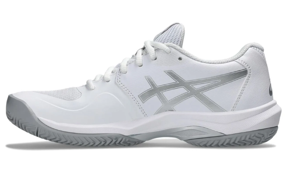 Женские теннисные кроссовки Asics Game FF Clay/OC - white/pure silver