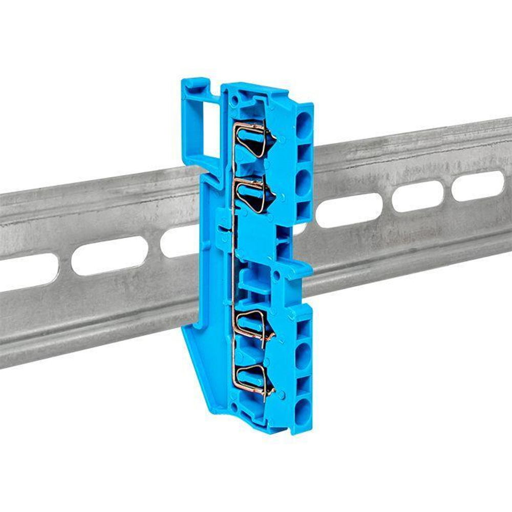 Колодка клеммная JXB-ST-2.5 31А 4 вывода пружинная син. PROxima EKF plc-jxb-st-2.5-4-blue