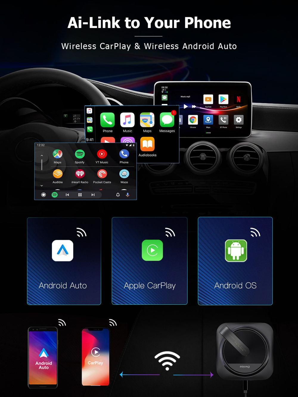 Android-блок для штатного CarPlay KUBERG OL-AI-A0