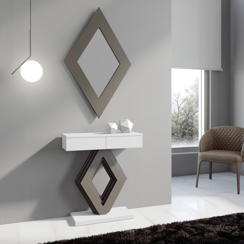 Консоль Nora 676 Blanco/Platino Disemobel