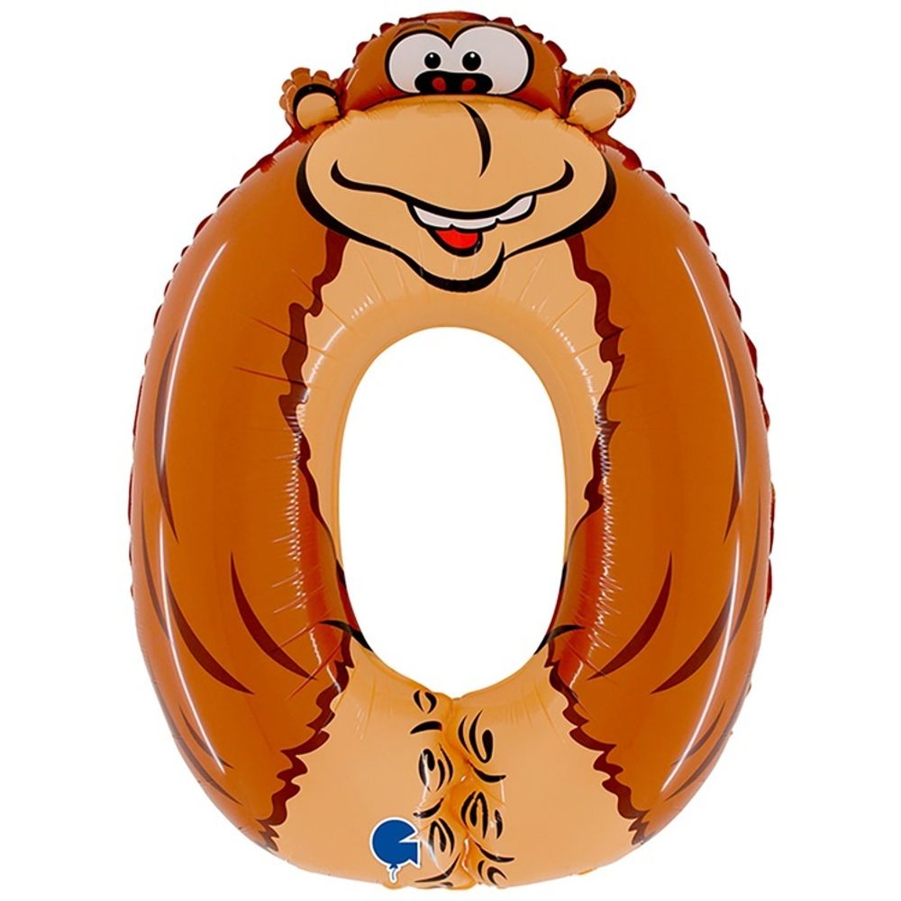 Шар Цифра 0 Обезьяна Шар Цифра 0 Обезьяна