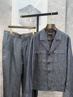 Льняной костюм Zegna