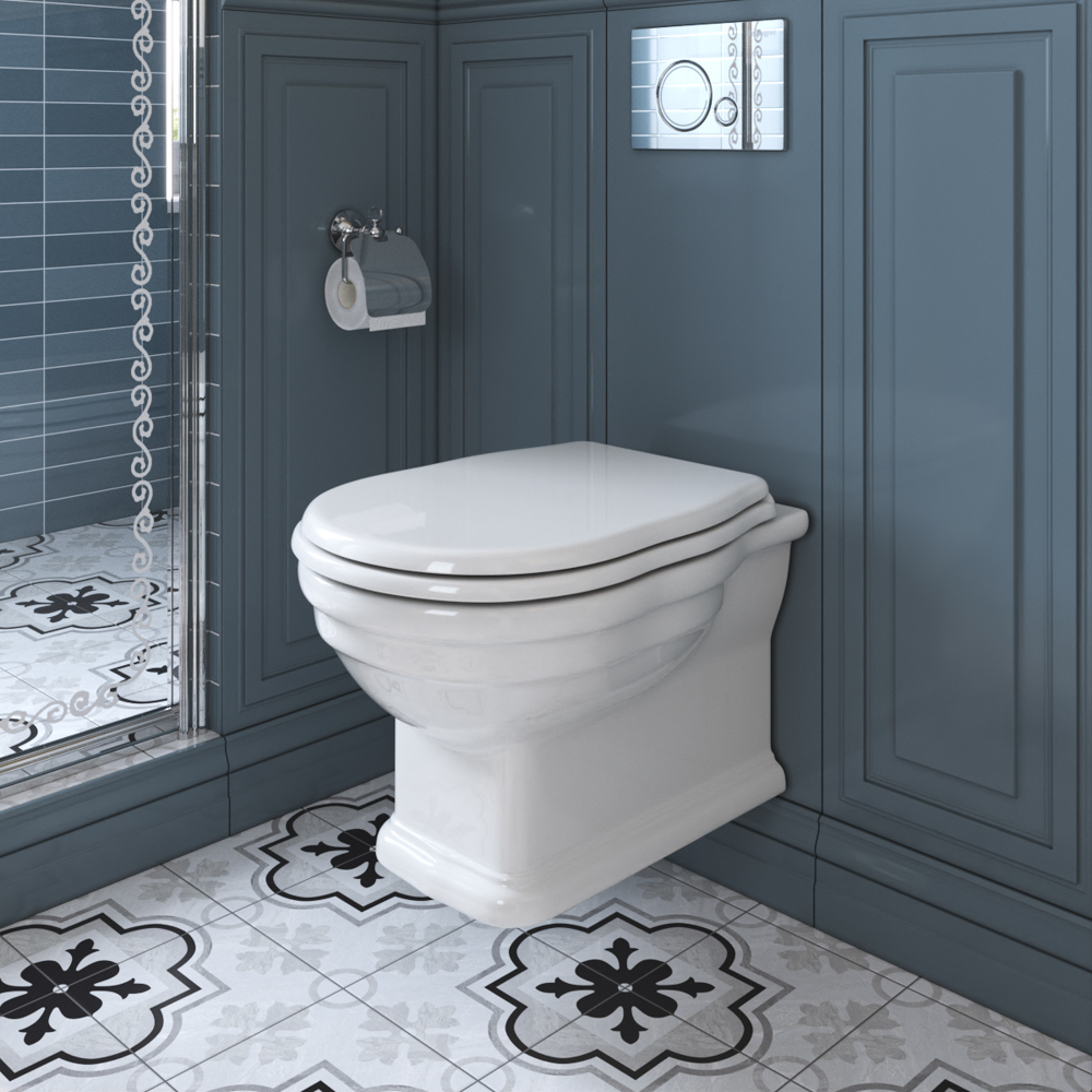 Унитаз подвесной безободковый с сиденьем BelBagno BOHEME BB115CH/BB115SC