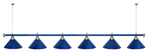 Лампа STARTBILLIARDS 6 пл. (плафоны золотые,штанга золотая,фурнитура золото)