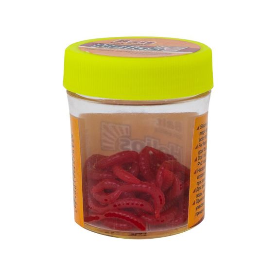 Насадка искусственная съедобная Опарыш красный (Red maggot) Helios (HS-NO-RM)