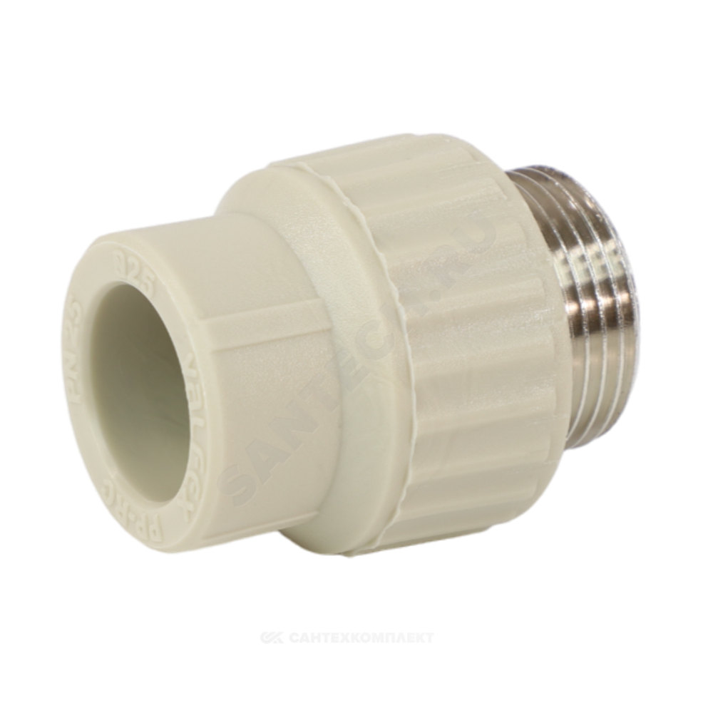 Муфта PP-R комбинированная серая Дн 25х1" НР VALFEX 10130225Г
