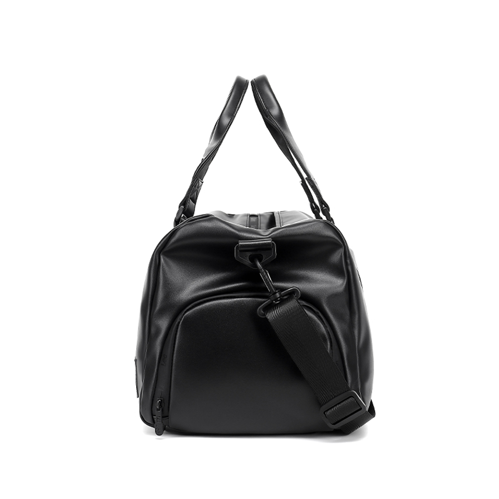 Lee PVC Leather Travel Bag Unisex Black