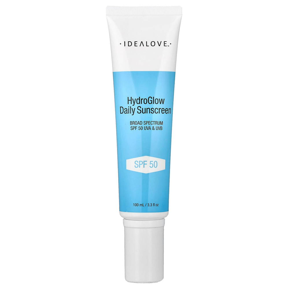 Idealove, Hydro Glow, ежедневный солнцезащитный крем с SPF 50, 100 мл (3,3 жидк. унции)