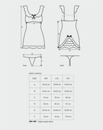 Чёрная прозрачная сорочка Electra Chemise SM (42-44) (Цвет: черный)