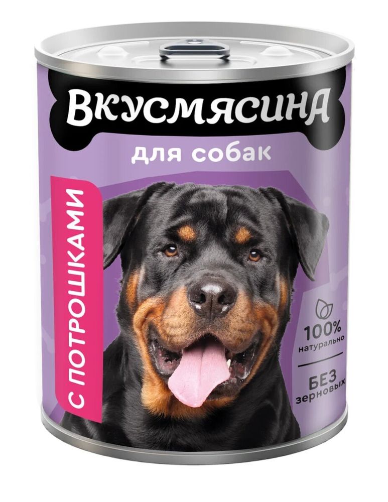 Корм консервированный для собак ВКУСМЯСИНА с потрошками, 850 г Корм консервированный для собак ВКУСМЯСИНА с потрошками, 850 г