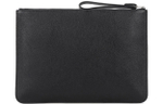 Balenciaga Leather Document Bag Clutch Men"s Black White